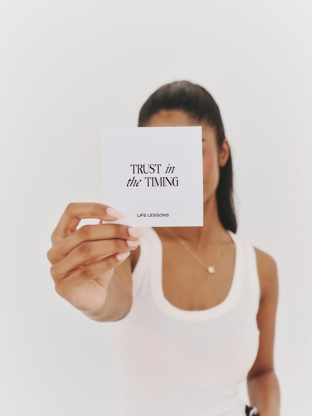 'TRUST IN THE TIMING' NECKLACE PENDANT CHARM