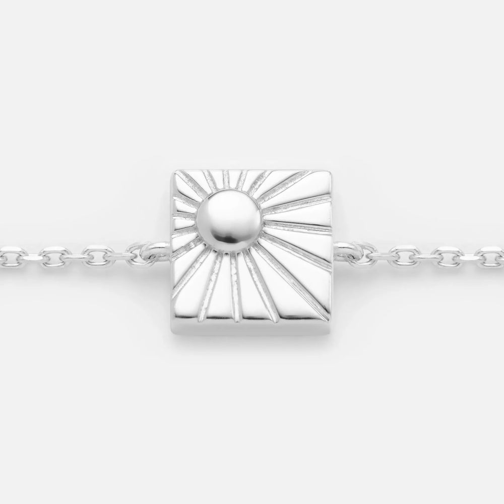 'BE THE SUNSHINE' FIXED CHARM BRACELET (925 Sterling Silver)