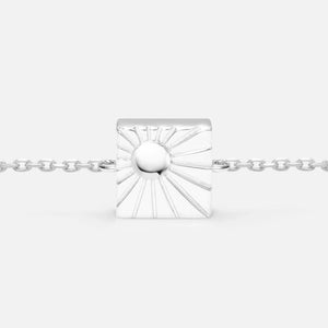 'BE THE SUNSHINE' FIXED CHARM BRACELET (925 Sterling Silver)