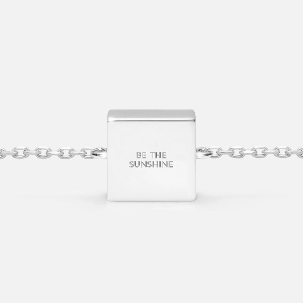 'BE THE SUNSHINE' FIXED CHARM BRACELET (925 Sterling Silver)