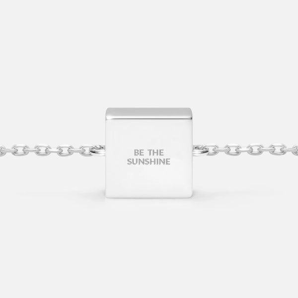 'BE THE SUNSHINE' FIXED CHARM BRACELET (925 Sterling Silver)