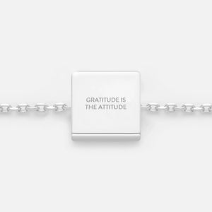 'GRATITUDE IS THE ATTITUDE' NECKLACE PENDANT CHARM