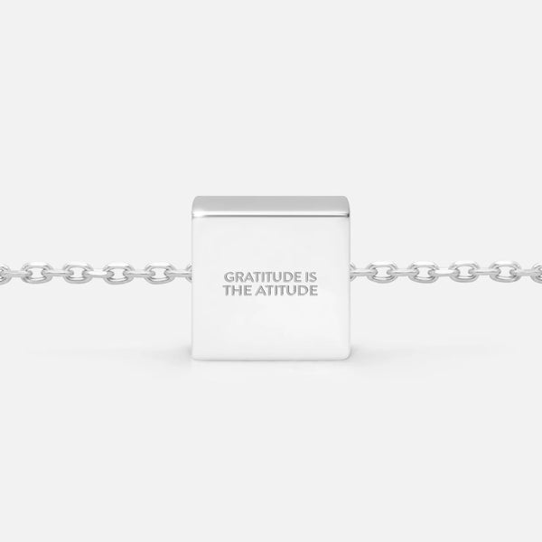 'GRATITUDE IS THE ATTITUDE' NECKLACE PENDANT CHARM