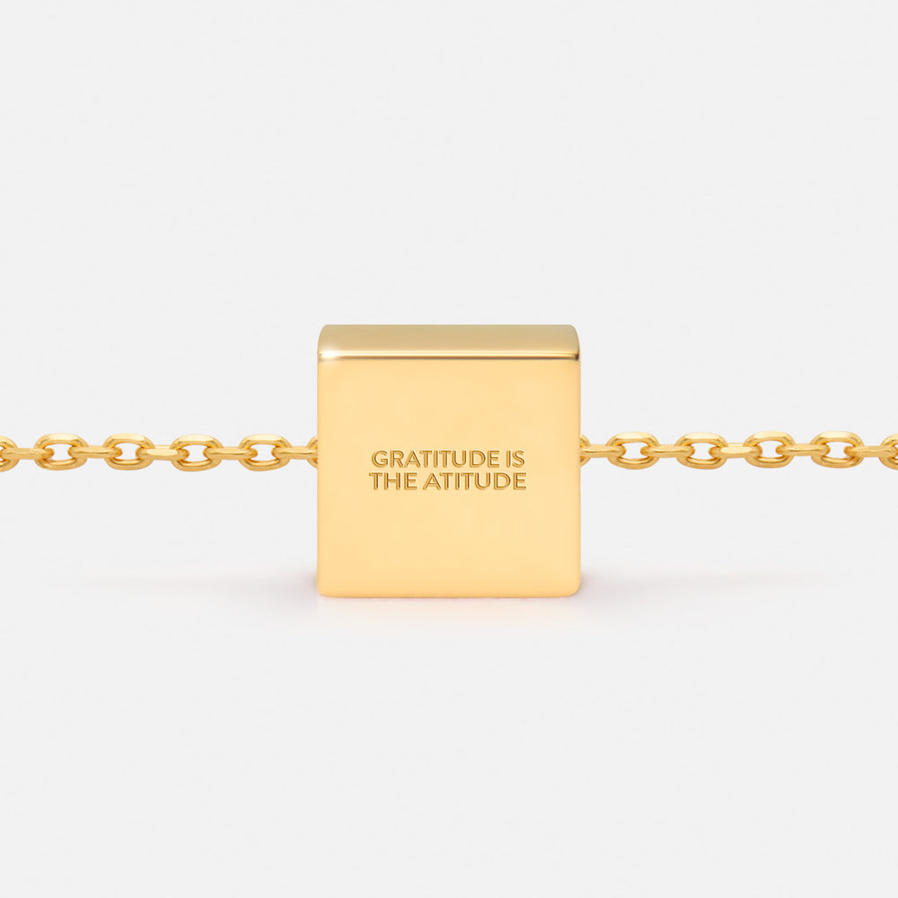'GRATITUDE IS THE ATTITUDE' NECKLACE PENDANT CHARM