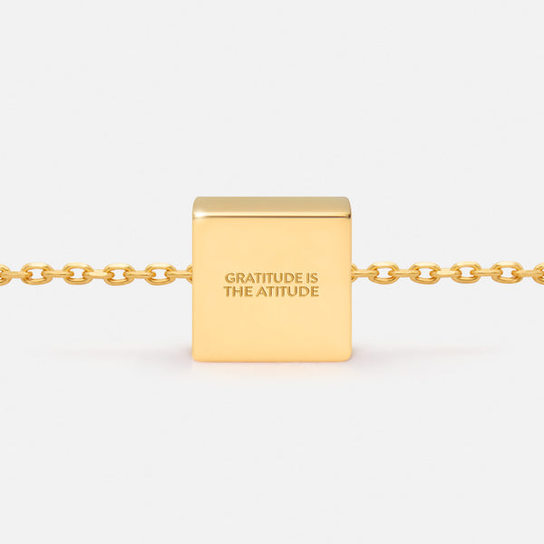 'GRATITUDE IS THE ATTITUDE' NECKLACE PENDANT CHARM