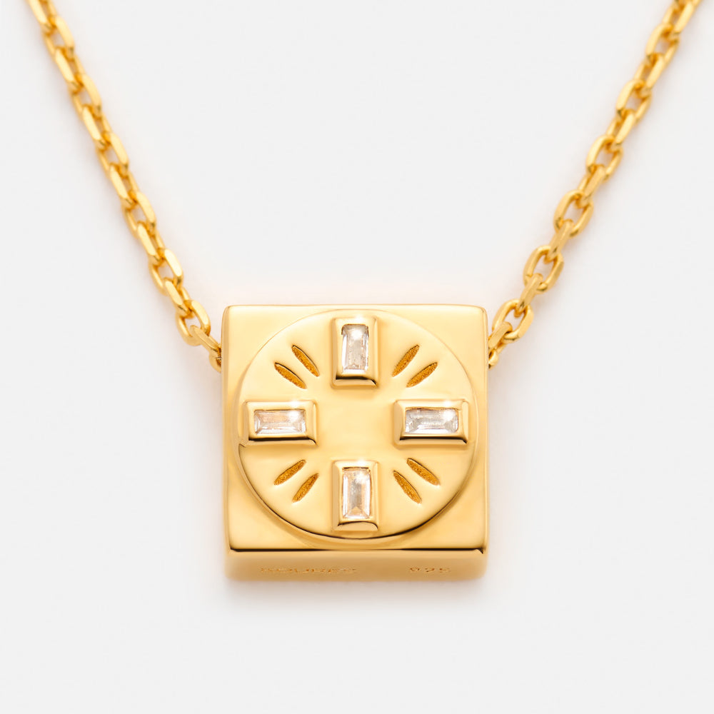 'TRUST IN THE TIMING' NECKLACE PENDANT CHARM