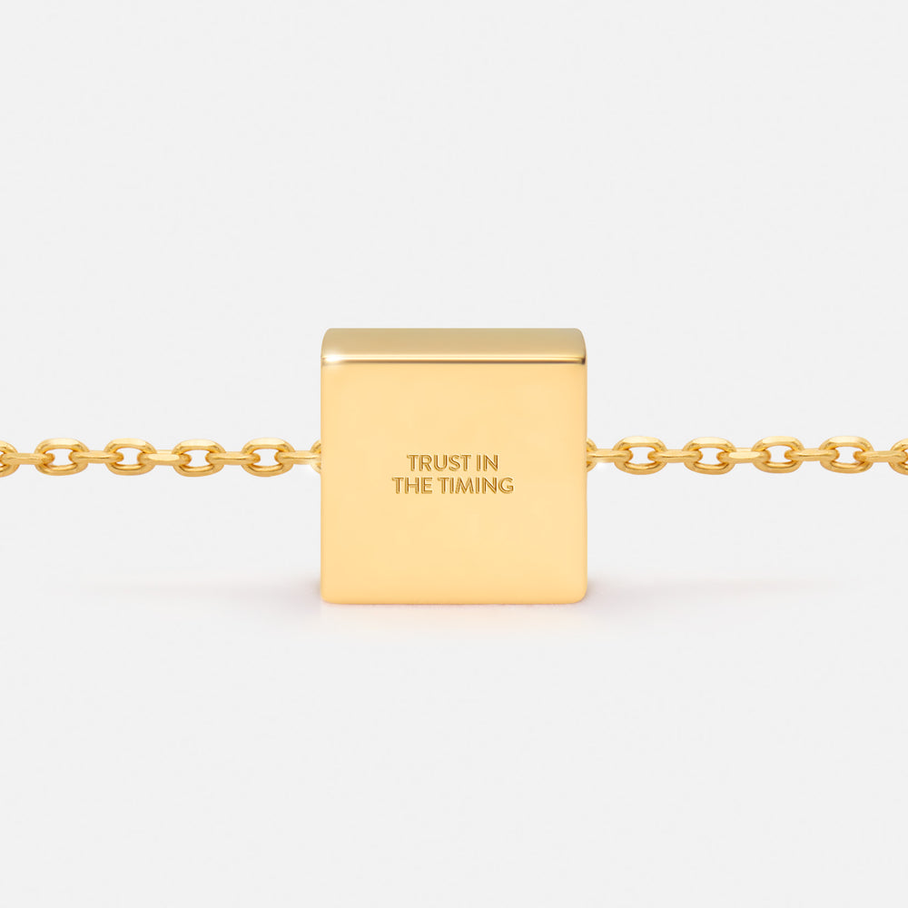 'TRUST IN THE TIMING' NECKLACE PENDANT CHARM