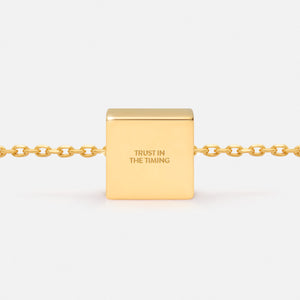 'TRUST IN THE TIMING' NECKLACE PENDANT CHARM