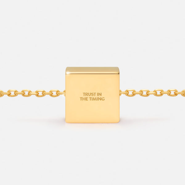 'TRUST IN THE TIMING' NECKLACE PENDANT CHARM