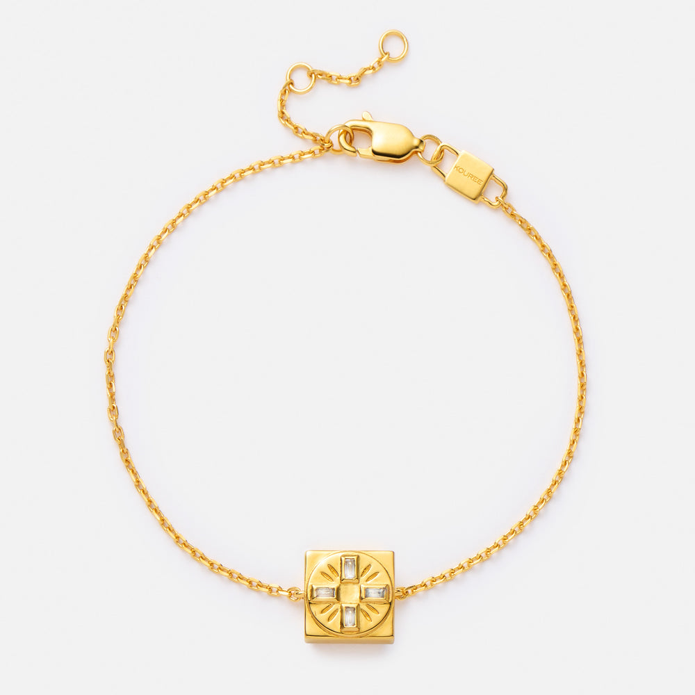 'TRUST IN THE TIMING' FIXED CHARM BRACELET