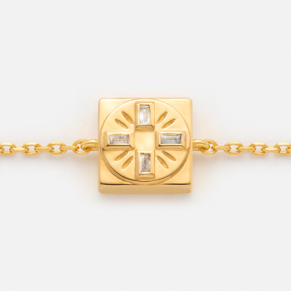 'TRUST IN THE TIMING' FIXED CHARM BRACELET