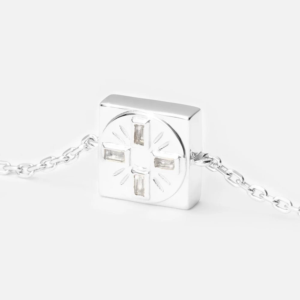 'TRUST IN THE TIMING' FIXED CHARM BRACELET (925 Sterling Silver)
