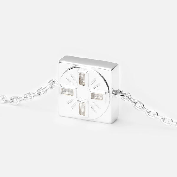 'TRUST IN THE TIMING' FIXED CHARM BRACELET (925 Sterling Silver)