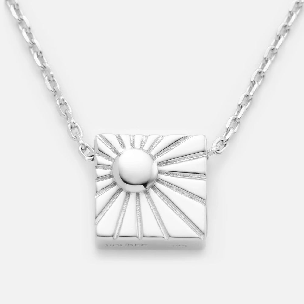 'BE THE SUNSHINE' NECKLACE PENDANT CHARM & NECKLACE CHAIN (925 Sterling Silver)
