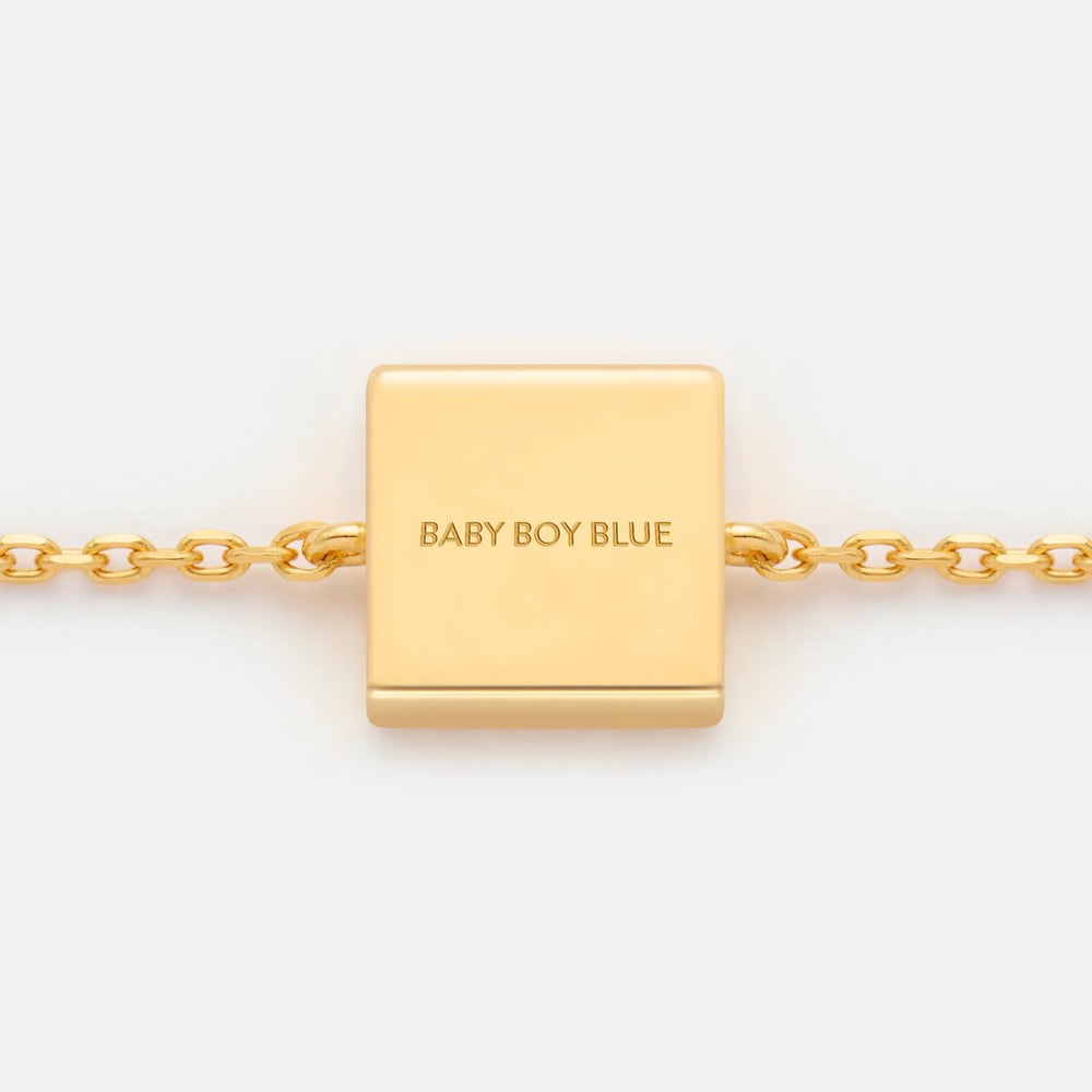 BABY BOY BLUE FIXED CHARM BRACELET