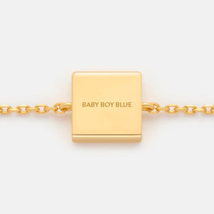 BABY BOY BLUE FIXED CHARM BRACELET