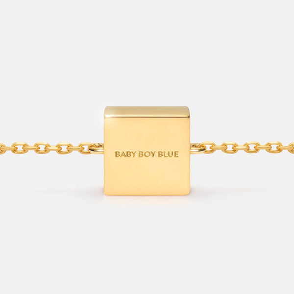 BABY BOY BLUE FIXED CHARM BRACELET