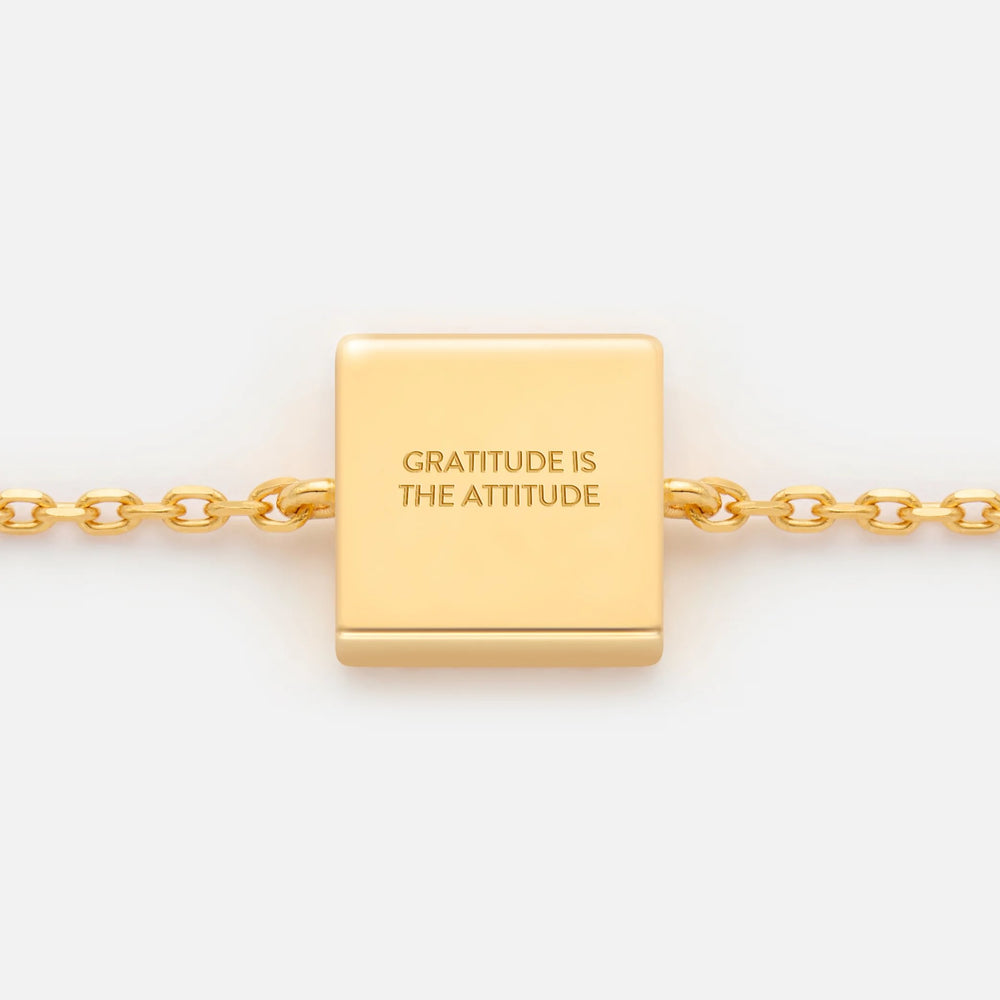 'GRATITUDE IS THE ATTITUDE' FIXED CHARM BRACELET