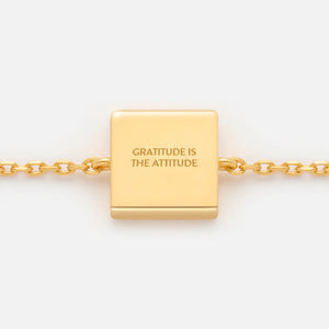 'GRATITUDE IS THE ATTITUDE' FIXED CHARM BRACELET