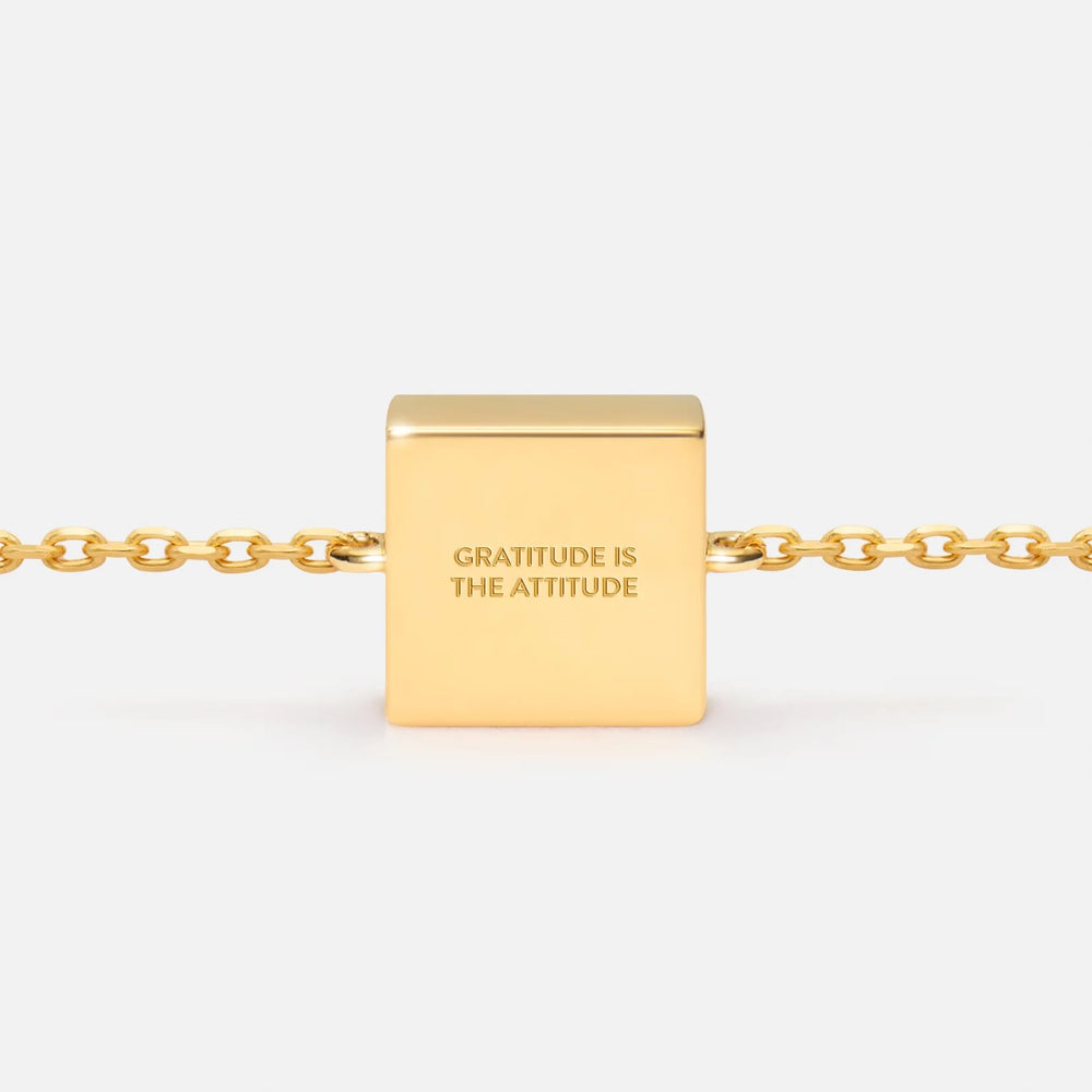 'GRATITUDE IS THE ATTITUDE' FIXED CHARM BRACELET