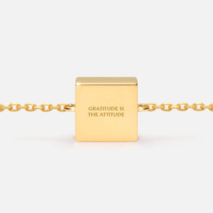'GRATITUDE IS THE ATTITUDE' FIXED CHARM BRACELET