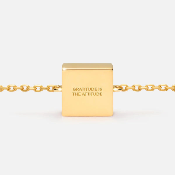 'GRATITUDE IS THE ATTITUDE' FIXED CHARM BRACELET
