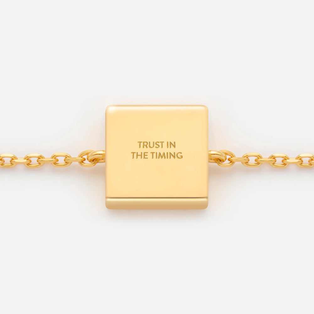 'TRUST IN THE TIMING' FIXED CHARM BRACELET