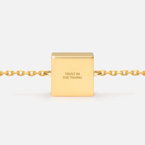 'TRUST IN THE TIMING' FIXED CHARM BRACELET