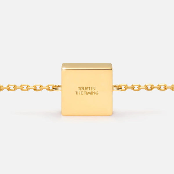 'TRUST IN THE TIMING' FIXED CHARM BRACELET