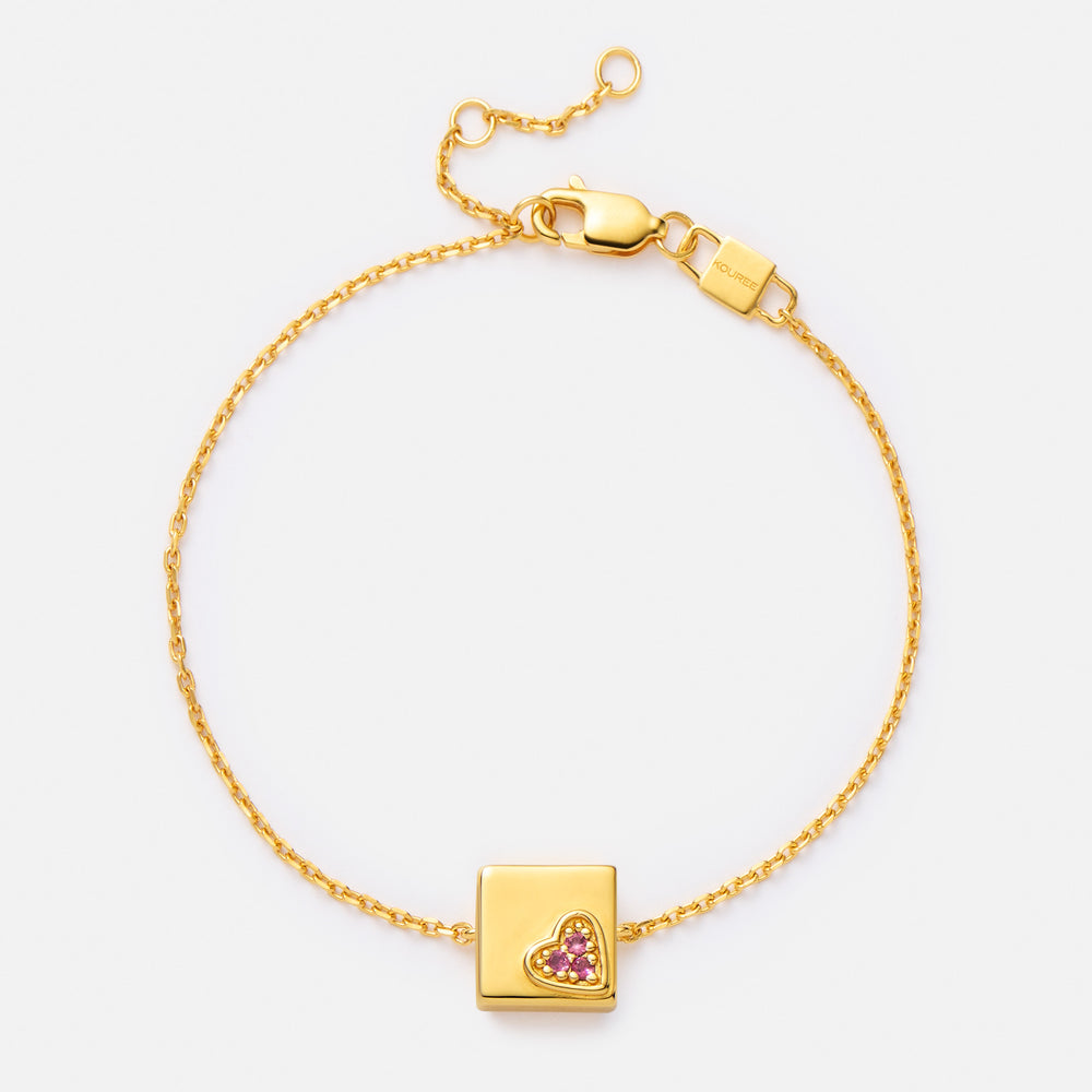 'GRATITUDE IS THE ATTITUDE' FIXED CHARM BRACELET