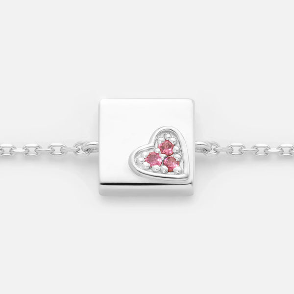 'GRATITUDE IS THE ATTITUDE' FIXED CHARM BRACELET (925 Sterling Silver)