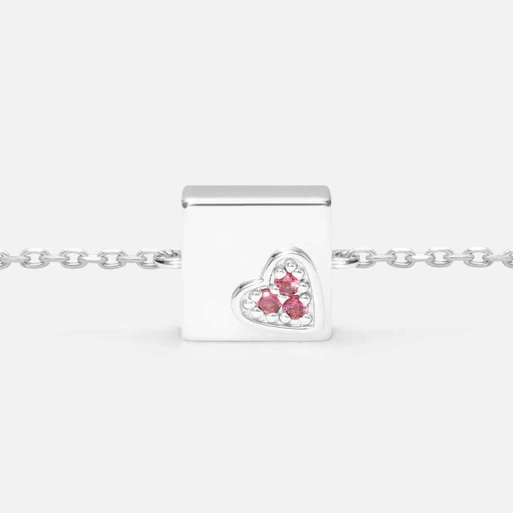 'GRATITUDE IS THE ATTITUDE' FIXED CHARM BRACELET (925 Sterling Silver)
