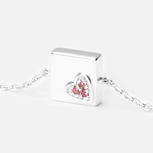 'GRATITUDE IS THE ATTITUDE' FIXED CHARM BRACELET (925 Sterling Silver)
