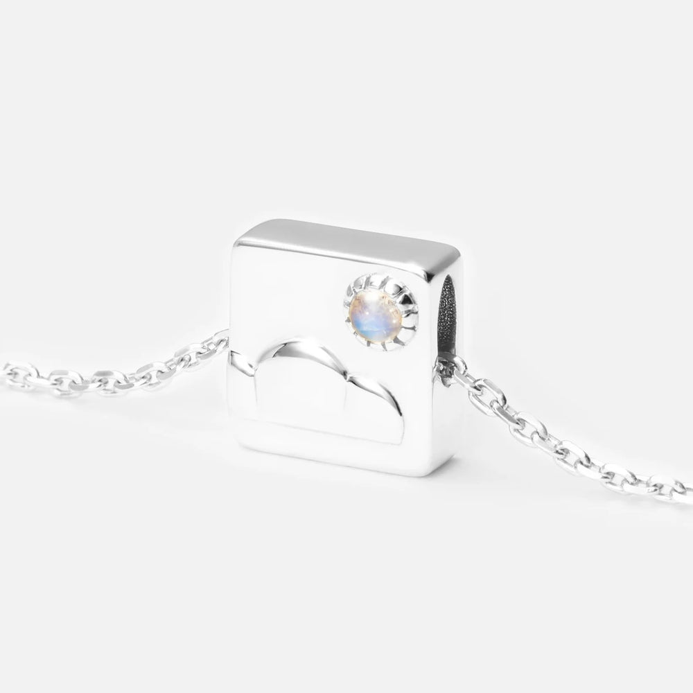 'LET IT GO' CHARM NECKLACE PENDANT CHARM & NECKLACE CHAIN (925 Sterling Silver)