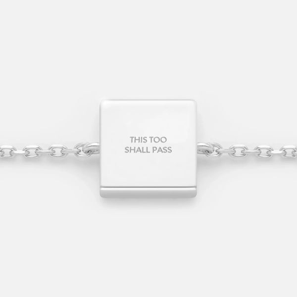 THIS TOO SHALL PASS FIXED CHARM BRACELET - (925 Sterling Silver)